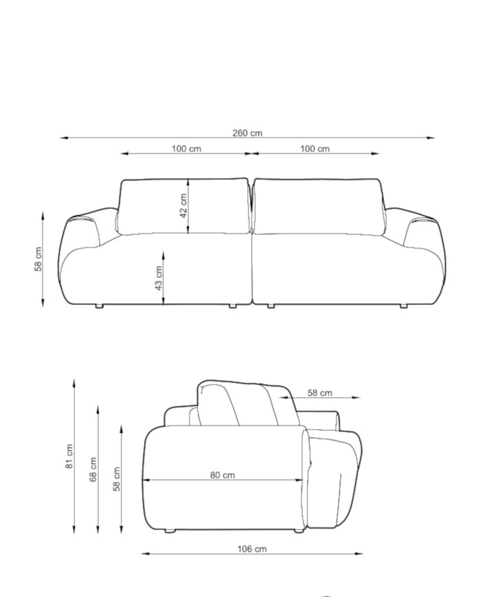 Sofa Pocket, funkcja spania, pojemnik, PIASKI