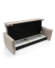 Sofa Tilia Slim, funkcja spania, pojemnik, PIASKI