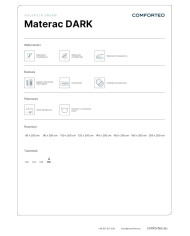 Materac Dark, 80x200 cm, dwustronny, kieszeniowy, wysokie sprężyny, kokos, zdejmowany pokrowiec, H5, Comforteo