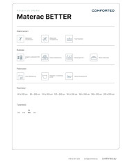 Materac Bettter, 160x200 cm, dwustronny, multipocket, sprężynowy, pianka Super Soft, zdejmowany pokrowiec, H4, Comforteo