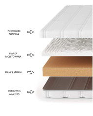 Materac Active, 80x200 cm, dwustronny, piankowy, zdejmowany pokrowiec, H2, Comforteo