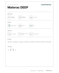 Materac Deep, 120x200 cm, dwustronny, kieszeniowy, lateks, pianka HR, zdejmowany pokrowiec, H3/H4, Comforteo