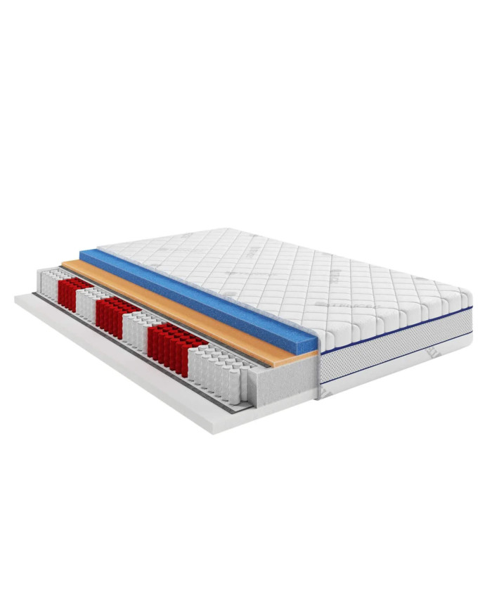 Materac Energy, 180x200 cm, dwustronny, multipocket, wysokie sprężyny, pianka Pneumatic, zdejmowany pokrowiec, H3/H4, Comforteo