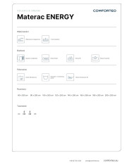 Materac Energy, 180x200 cm, dwustronny, multipocket, wysokie sprężyny, pianka Pneumatic, zdejmowany pokrowiec, H3/H4, Comforteo