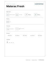 Materac Fresh, 80x200 cm, dwustronny, piankowy, lateks, zdejmowany pokrowiec, H2, Comforteo