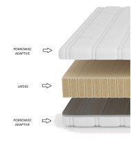 Materac Fresh, 80x200 cm, dwustronny, piankowy, lateks, zdejmowany pokrowiec, H2, Comforteo