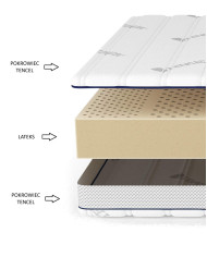 Materac Healthy, 80x200 cm, dwustronny, piankowy, lateks, zdejmowany pokrowiec, H5, Comforteo