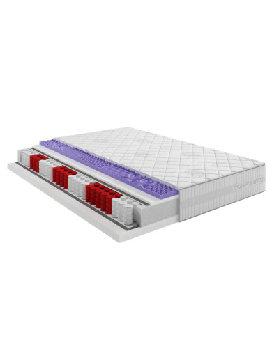 Materac medyczny Magic, 90x200 cm, dwustronny, kieszeniowy, sprężyny, pianka Xfoam, zdejmowany pokrowiec, H3/H4, Comforteo Materac medyczny Magic, 90x200 cm, dwustronny, kieszeniowy, sprężyny, pianka Xfoam, zdejmowany pokrowiec, H3/H4, Comforteo