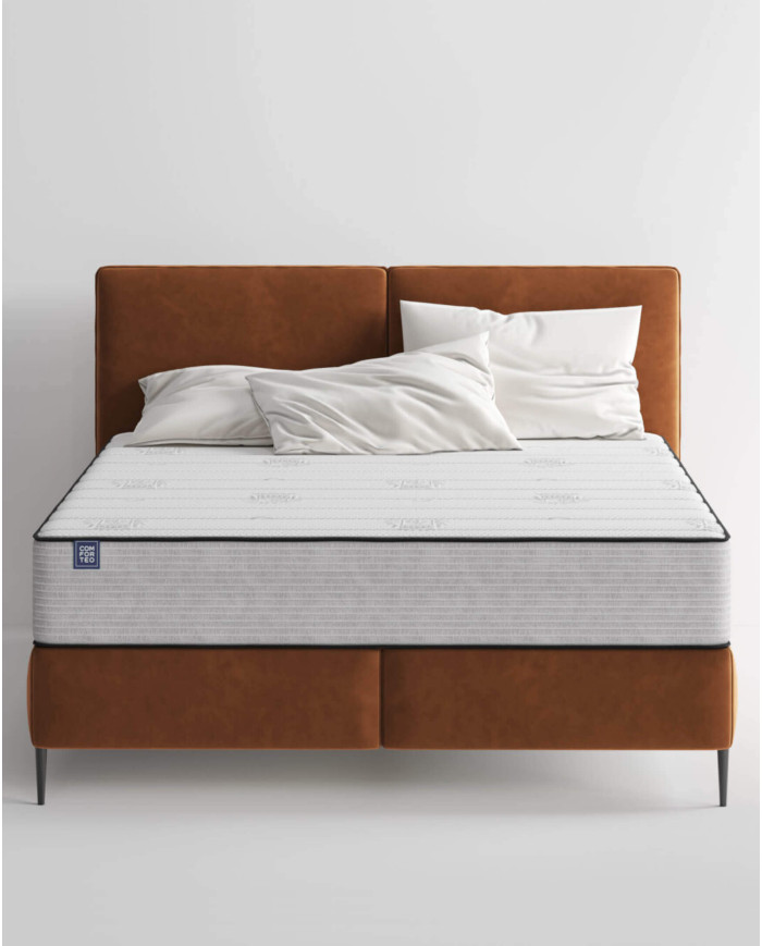 Materac Nice, 200x200 cm, dwustronny, kieszeniowy, wysokie sprężyny, pianka Xfoam i Super Soft, H3, Comforteo