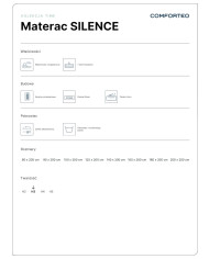 Materac Silence, 80x200 cm, dwustronny, kieszeniowy, sprężyny, pianka Visco i Xfoam, H3, Comforteo
