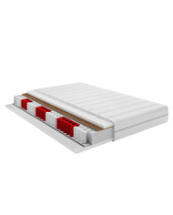 Materac Slow, 80x200 cm, dwustronny, kieszeniowy, sprężyny, kokos, pianka Xfoam, H3/H4, Comforteo