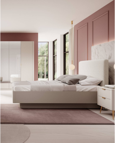 Szafa Lante H 213, z lustrami, czterodrzwiowa do sypialni, Beżowa, Laski Meble Szafa Lante H 213, z lustrami, czterodrzwiowa do sypialni, Beżowa, Laski Meble