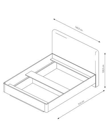 Łóżko sypialniane Lante I 160x200, tapicerowany zagłówek, pojemnik, Beżowe, Laski Meble Łóżko sypialniane Lante I 160x200, tapicerowany zagłówek, pojemnik, Beżowe, Laski Meble