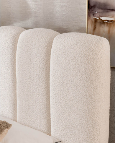 Łóżko kontynentalne Chloe 140x200, tapicerowane, materac, topper, pojemnik, Gruszka Meble Łóżko kontynentalne Chloe 140x200, tapicerowane, materac, topper, pojemnik, Gruszka Meble