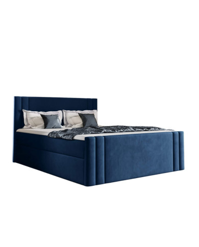 Łóżko kontynentalne Carmen 160x200, tapicerowane, materace, topper, pojemnik, Gruszka Meble Łóżko kontynentalne Carmen 160x200, tapicerowane, materace, topper, pojemnik, Gruszka Meble