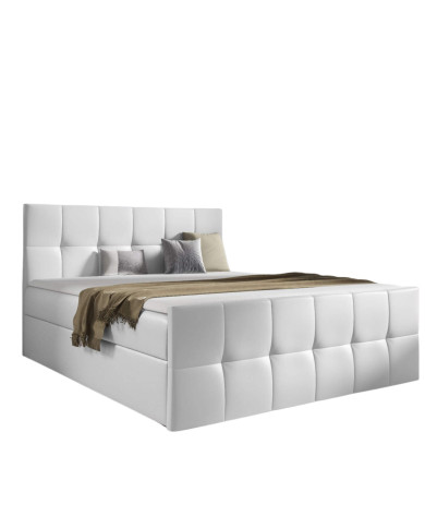 Łóżko kontynentalne Charlotte 120x200, tapicerowane, materace, topper, pojemnik, Gruszka Meble Łóżko kontynentalne Charlotte 120x200, tapicerowane, materace, topper, pojemnik, Gruszka Meble