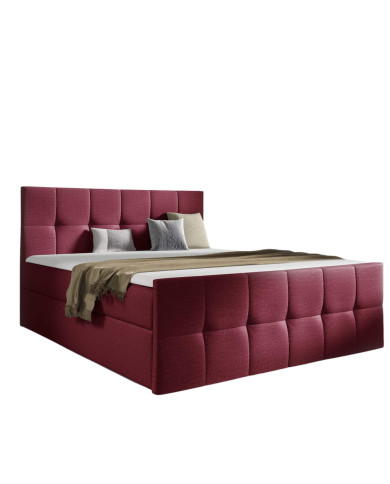 Łóżko kontynentalne Charlotte 160x200, tapicerowane, materace, topper, pojemnik, Gruszka Meble Łóżko kontynentalne Charlotte 160x200, tapicerowane, materace, topper, pojemnik, Gruszka Meble