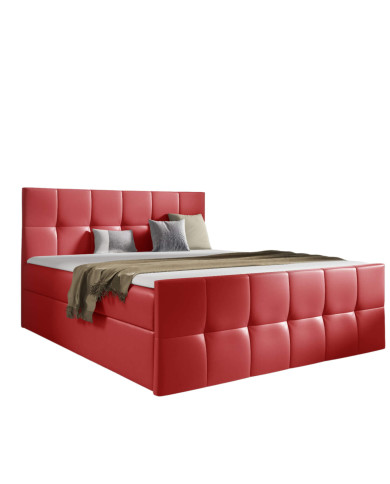 Łóżko kontynentalne Charlotte 160x200, tapicerowane, materace, topper, pojemnik, Gruszka Meble Łóżko kontynentalne Charlotte 160x200, tapicerowane, materace, topper, pojemnik, Gruszka Meble