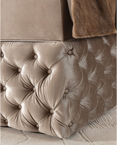 Łóżko kontynentalne Castel 140x200, tapicerowane, materace, topper, pojemnik, Gruszka Meble Łóżko kontynentalne Castel 140x200, tapicerowane, materace, topper, pojemnik, Gruszka Meble