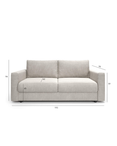 Sofa Delanto 140, włoska funkcja spania, COMFORTEO