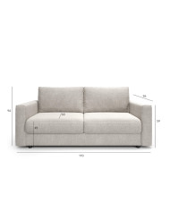 Sofa Delanto 140, włoska funkcja spania, COMFORTEO