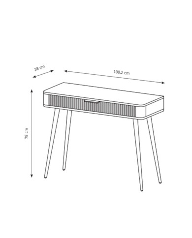 Konsola, toaletka Lante, szuflada, Biała, Laski Meble