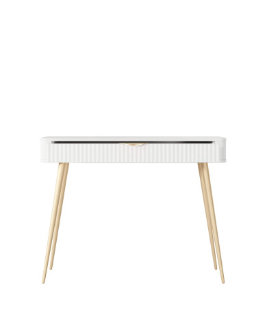 Konsola, toaletka Lante, szuflada, Biała, Laski Meble