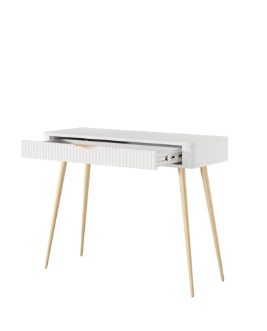 Konsola, toaletka Lante, szuflada, Biała, Laski Meble