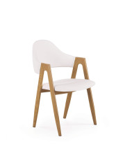 Krzesło K247 Białe/dąb miodowy-1