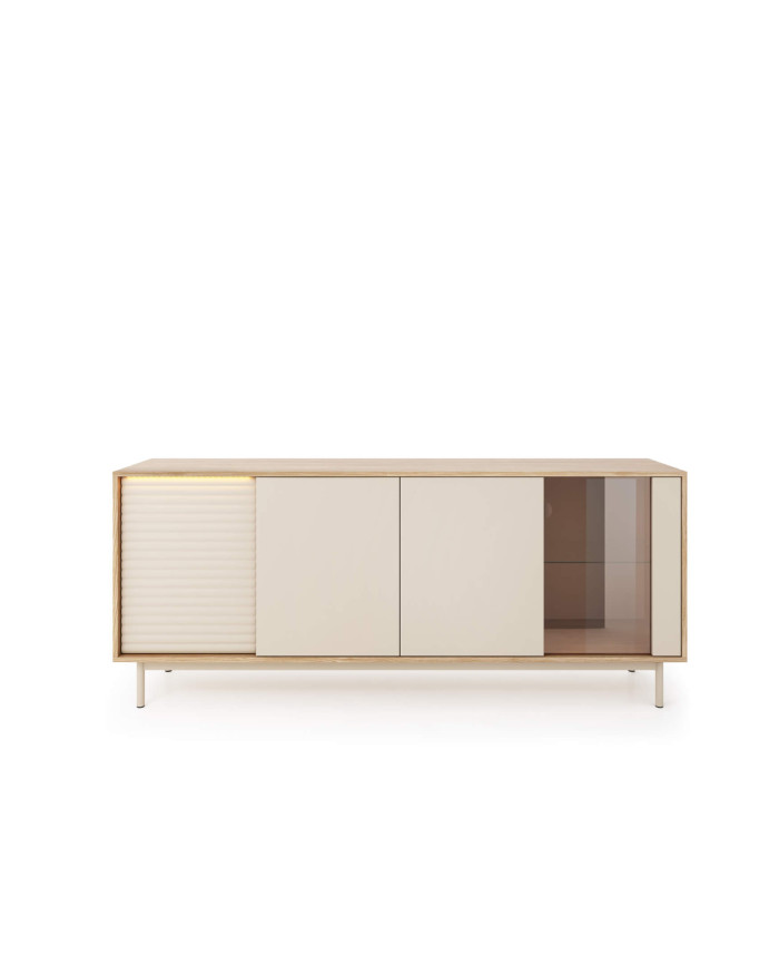 Komoda Tilia Ti2, z drzwiami, Cashmere/ Dąb olejowany, DOLMAR