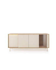 Komoda Tilia Ti2, z drzwiami, Cashmere/ Dąb olejowany, DOLMAR