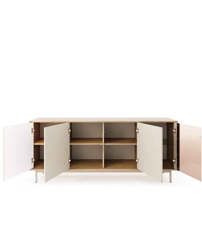 Komoda Tilia Ti2, z drzwiami, Cashmere/ Dąb olejowany, DOLMAR