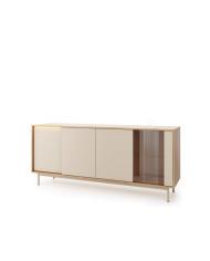 Komoda Tilia Ti2, z drzwiami, Cashmere/ Dąb olejowany, DOLMAR