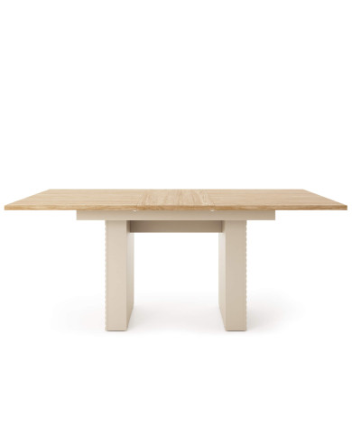 Stół prostokątny Tila Ti6, rozkładany, 1 wkład powiększający blat, 140-185/75/90 cm, Cashemere/ Dąb olejowany DOLMAR Stół prostokątny Tila Ti6, rozkładany, 1 wkład powiększający blat, 140-185/75/90 cm, Cashemere/ Dąb olejowany DOLMAR