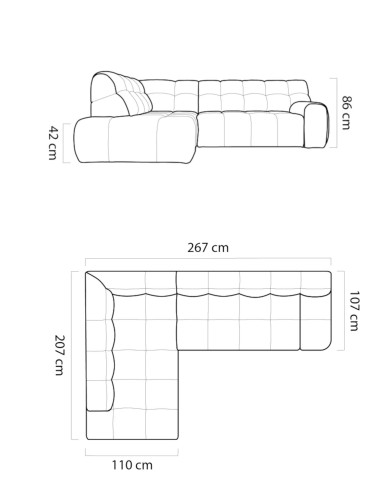 Narożnik Cocoon L, elektrycznie wysuwane siedzisko, WERSAL Narożnik Cocoon L, elektrycznie wysuwane siedzisko, WERSAL