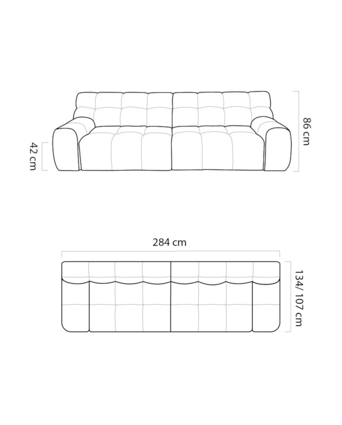 Sofa Cocoon, elektrycznie wysuwane siedzisko, WERSAL