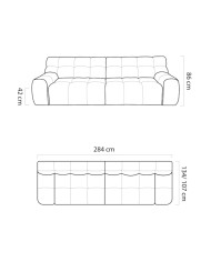 Sofa Cocoon, elektrycznie wysuwane siedzisko, WERSAL