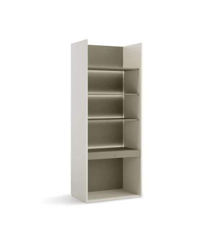 Regał Woow WO-04, z półkami i oświetleniem, szampański/ eukaliptus, LENART Regał Woow WO-04, z półkami i oświetleniem, szampański/ eukaliptus, LENART