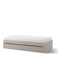Łóżko Woow WO-12, łóżko rozsuwane z 2 szufladami, clay grey, LENART
