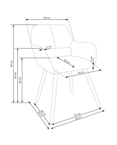 Krzesło K283 Popielate-8 Krzesło K283 Popielate-8