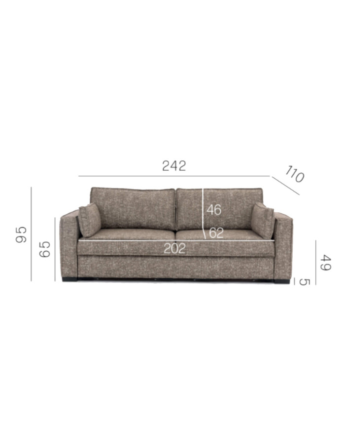 Sofa Rea, funkcja spania, pojemnik, Stagra