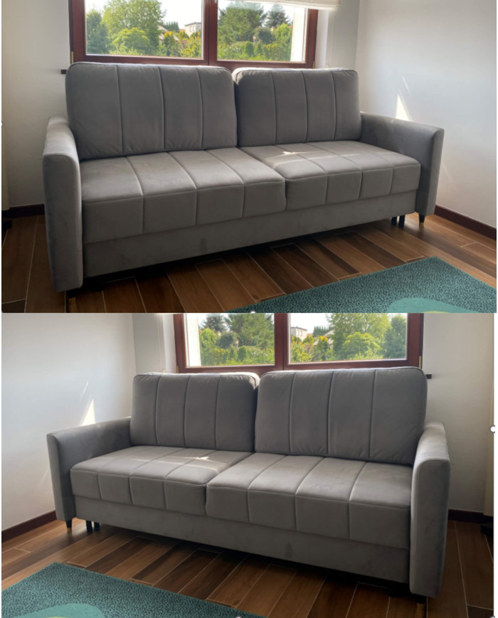 Sofa Hugo, funkcja spania, pojemnik, COMFORTEO