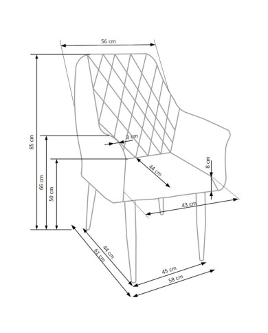 Krzesło K287 Popielate-6 Krzesło K287 Popielate-6