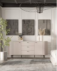 Komoda Zante ZA4, drzwi, szuflady, Cashmere, DOLMAR