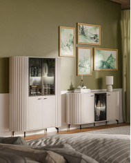 Komoda Zante ZA4, drzwi, szuflady, Cashmere, DOLMAR