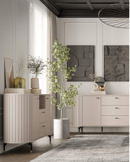 Komoda Zante ZA4, drzwi, szuflady, Cashmere, DOLMAR