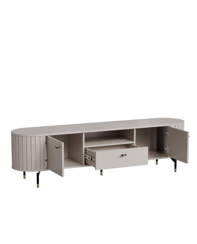 Szafka RTV Zante ZA5, drzwi, szuflada, wnęka regałowa, Cashmere, DOLMAR Szafka RTV Zante ZA5, drzwi, szuflada, wnęka regałowa, Cashmere, DOLMAR