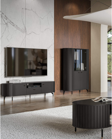 Stolik kawowy Zante ZA7, okrągły, Czarny mat, DOLMAR