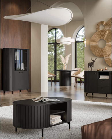 Stół kolumnowy Zante ZA9, okrągły, rozkładany, 120-160/120/75 cm, Czarny mat, DOLMAR Stół kolumnowy Zante ZA9, okrągły, rozkładany, 120-160/120/75 cm, Czarny mat, DOLMAR