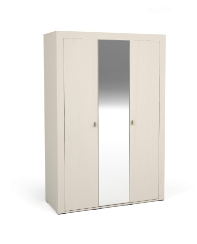 Szafa Mossa MO2, trzydrzwiowa, z drążkiem i półkami, Cashmere, DOLMAR Szafa Mossa MO2, trzydrzwiowa, z drążkiem i półkami, Cashmere, DOLMAR